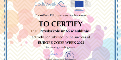 certyfikat Europe Code Week