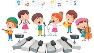 rysunek śpiewających dzieci
