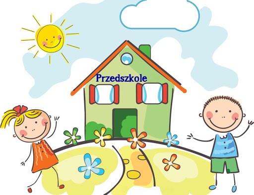 rysunek dzieci i domku będącego przedszkolem